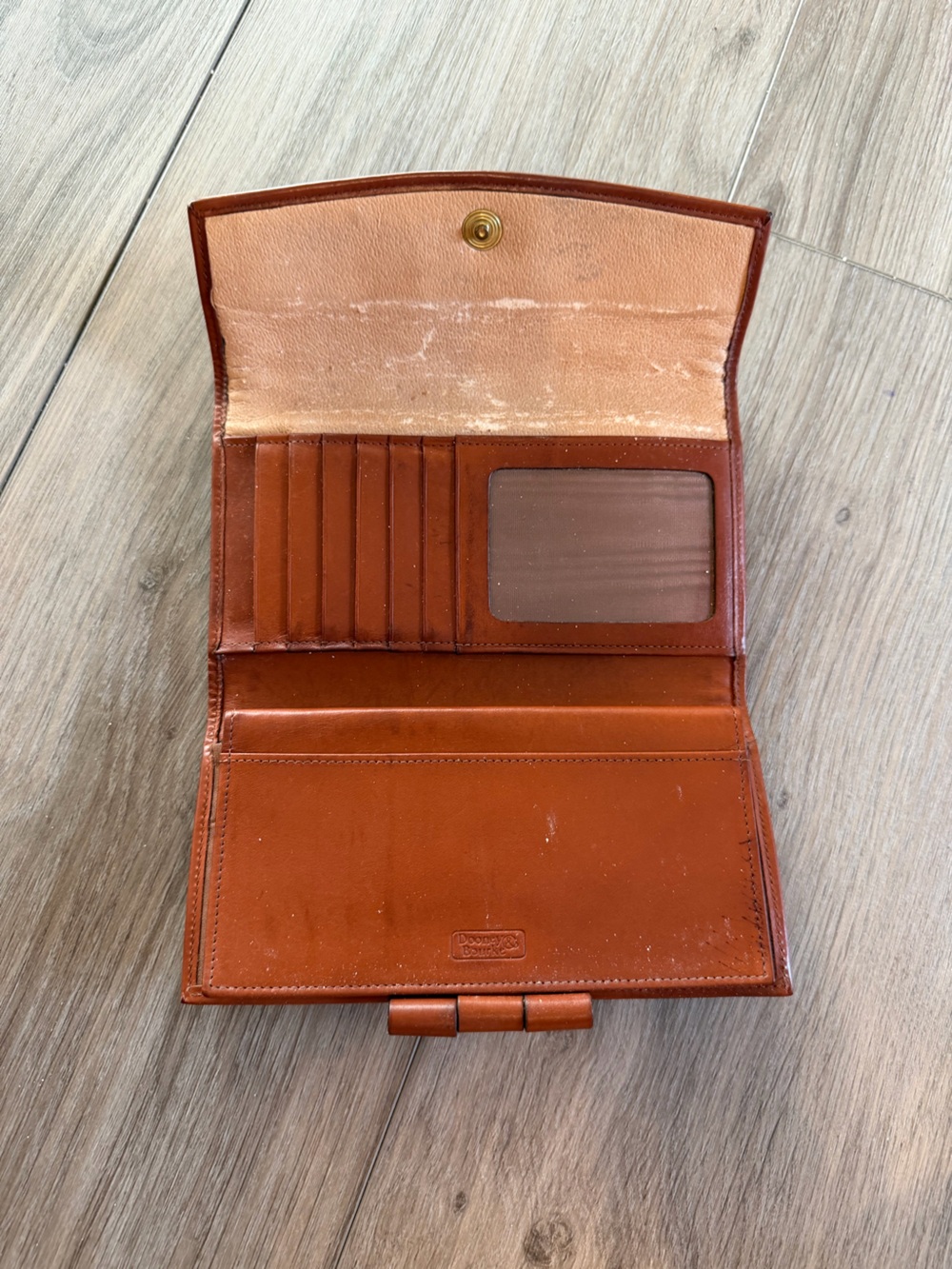 Dooney and Bourke Black and Brown Leather Wallet - Picture 8 of 10